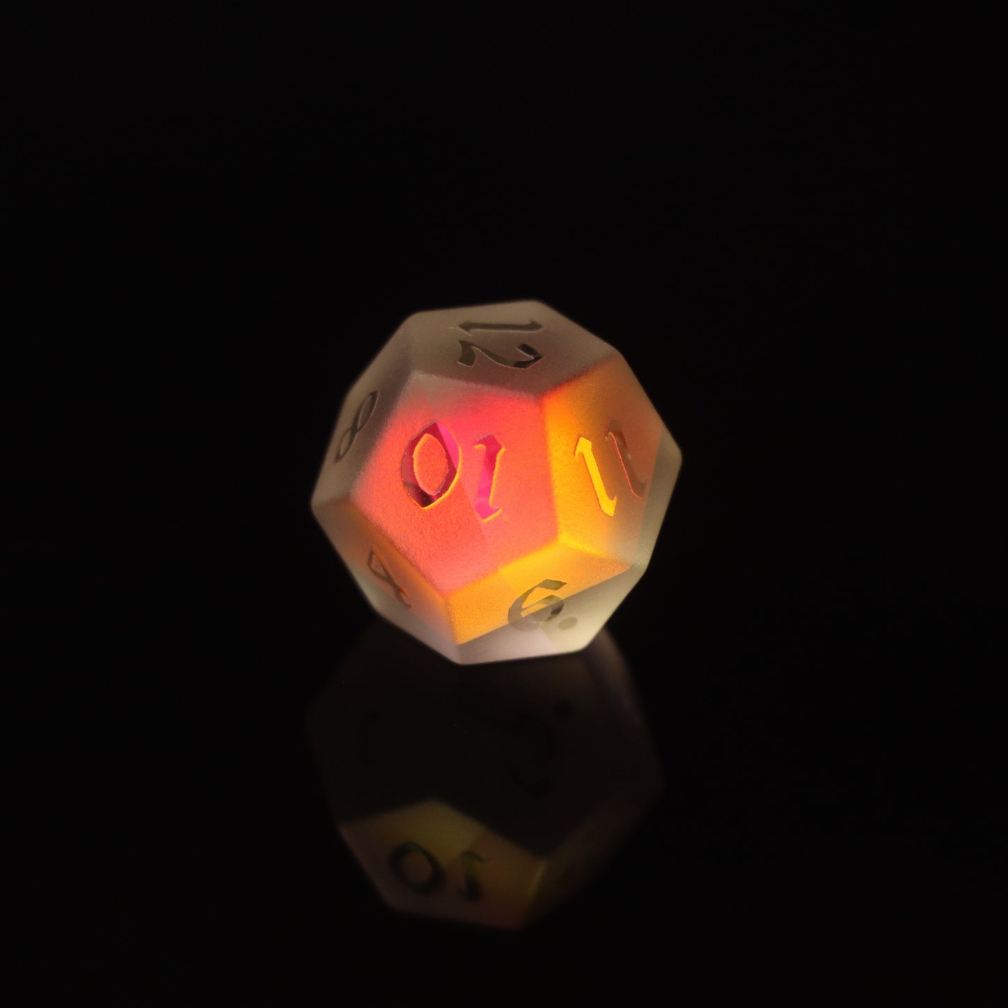 Frosted Prism Dichroic Glass Polyhedral DND Dice SET, Rainbow Glass Prism Engraved DND DICE for RGP Game, Dungeons and Dragons, MTG Game
