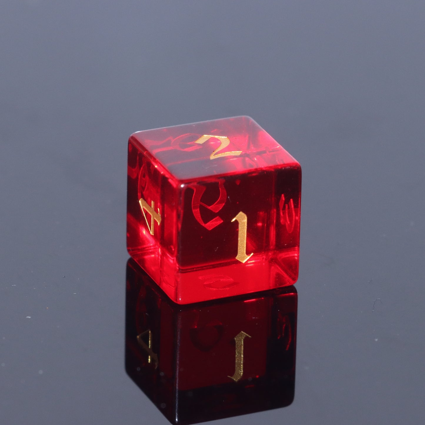 MAGISEVEN Garnet Red Glass D&D Dice Set with cardboard box for Dungeons and Dragons, Role Playing Games, MTG, ASMR