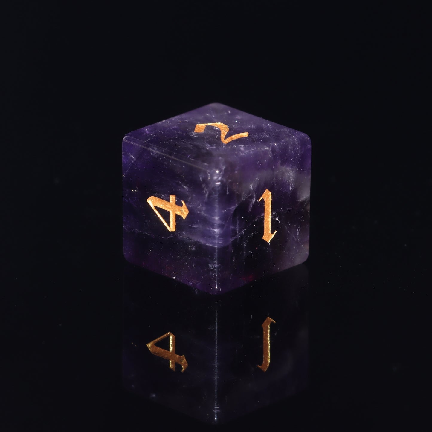 MAGISEVEN Amethyst Gemstone 7 pcs Polyhedral DND Dice From MAGISEVEN for RPG, MTG, ASMR with Cardboard box