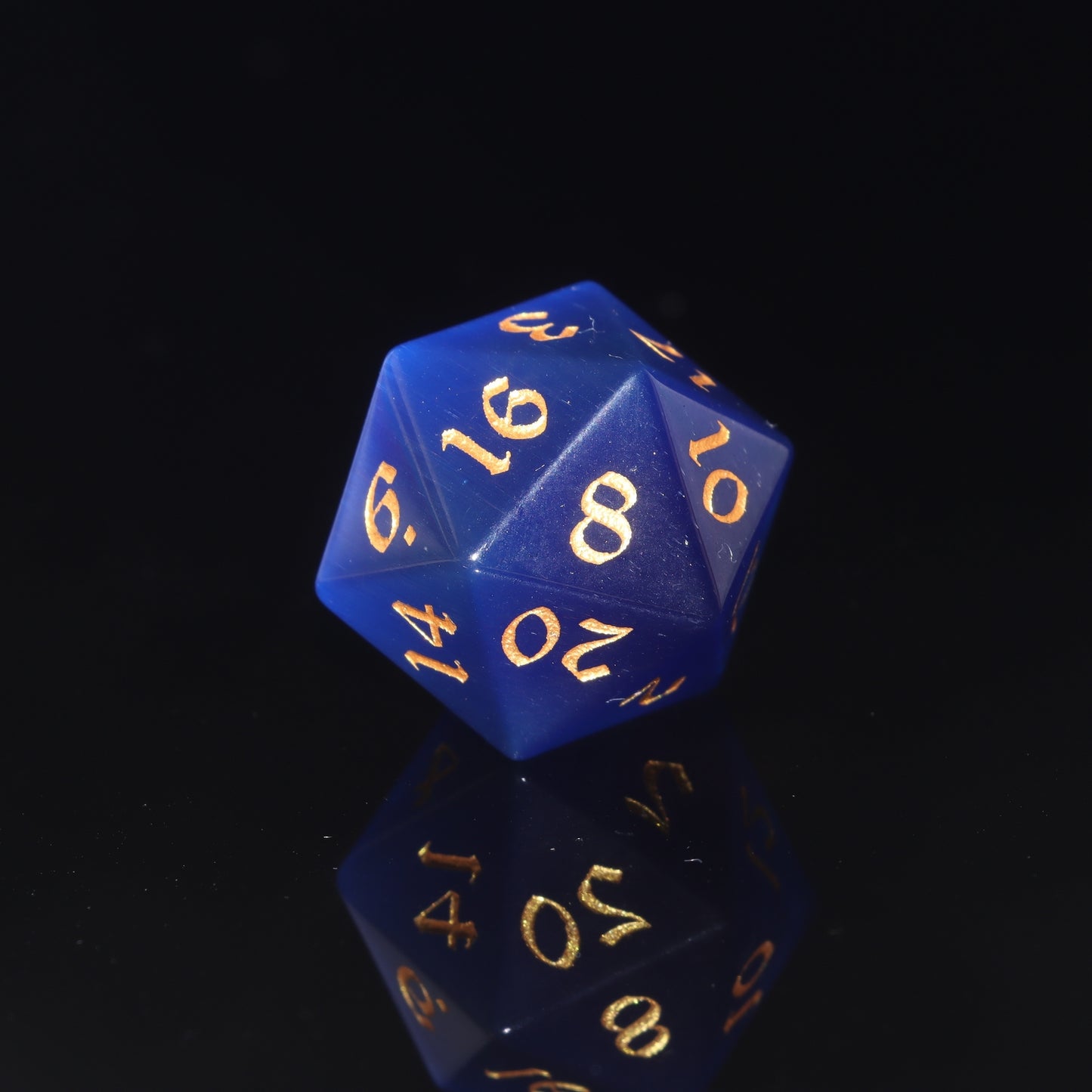 MAGISEVEN Royal Blue Cats' Eye DND Dice Set for DND, TTRPG, MTG