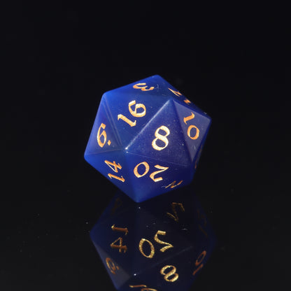 MAGISEVEN Royal Blue Cats' Eye DND Dice Set for DND, TTRPG, MTG