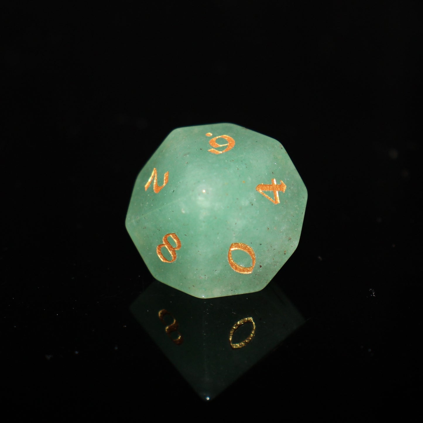 Green Aventurine Sharp Edge DND Dice Set from MAGISEVEN for D&D Role Playing Game, Perfect Gift