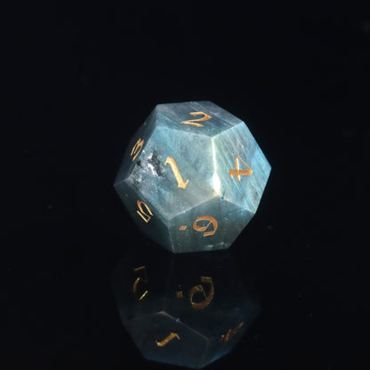 MAGISEVEN Labradorite Natural Gemstone 7 pieces D&D Dice SET