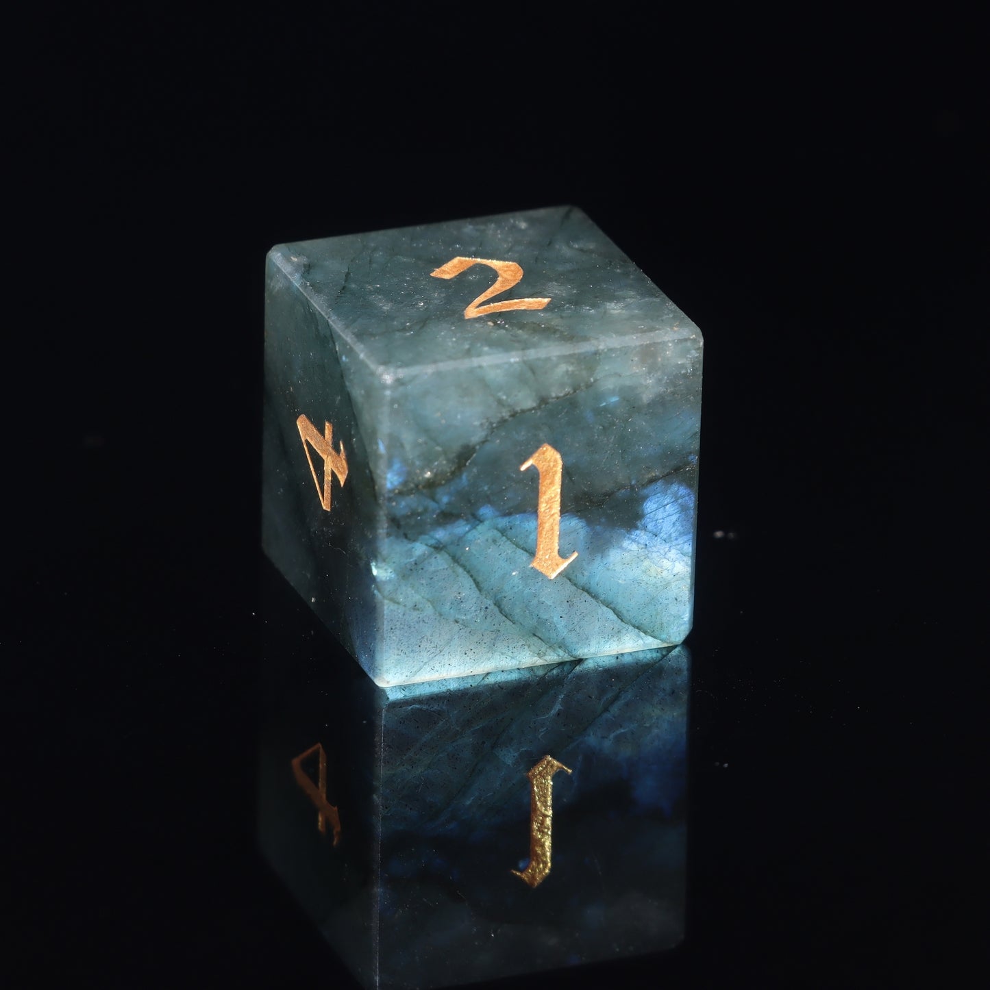 MAGISEVEN Labradorite Natural Gemstone 7 pieces D&D Dice SET