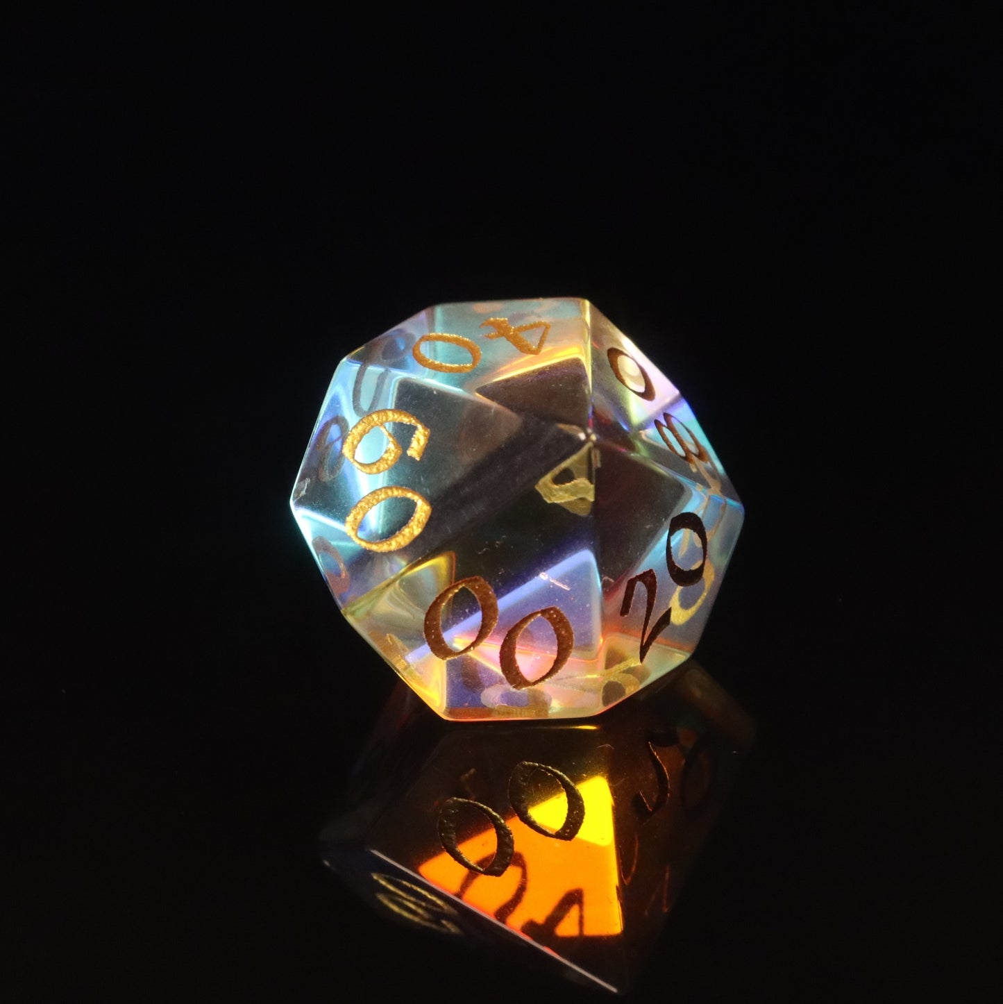 MAGISEVEN Prismatic Dichroic Glass DND Dice Set for Dungeons and Dragons, RPG, MTG, ASMR, Cosplay