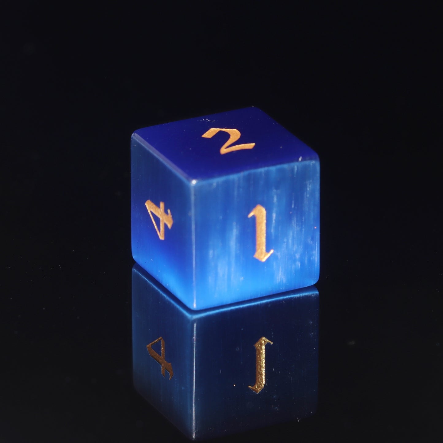 MAGISEVEN Royal Blue Cats' Eye DND Dice Set for DND, TTRPG, MTG