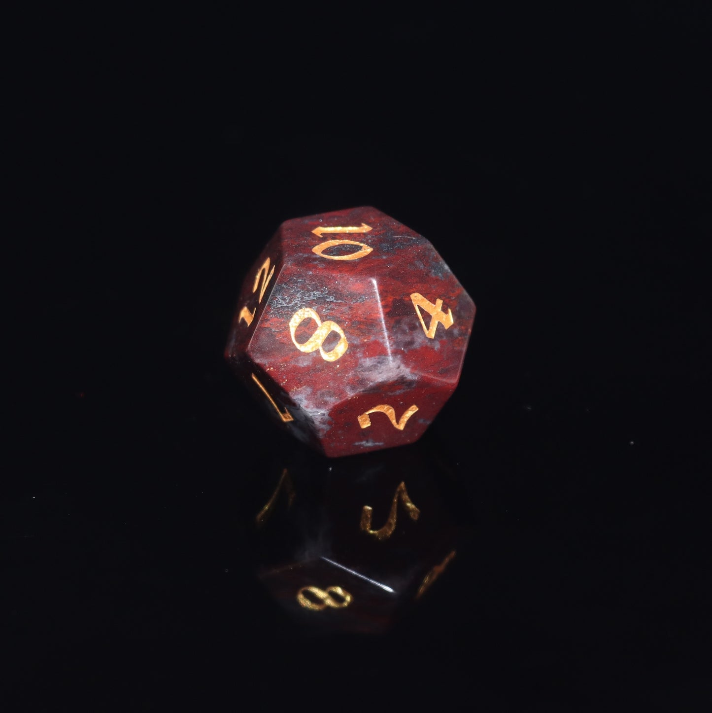 MAGISEVEN Natural Chicken Blood Stone DND DICE Set for TTRPG, Role playing, Pathfinder, MTG, ASMR cosplay