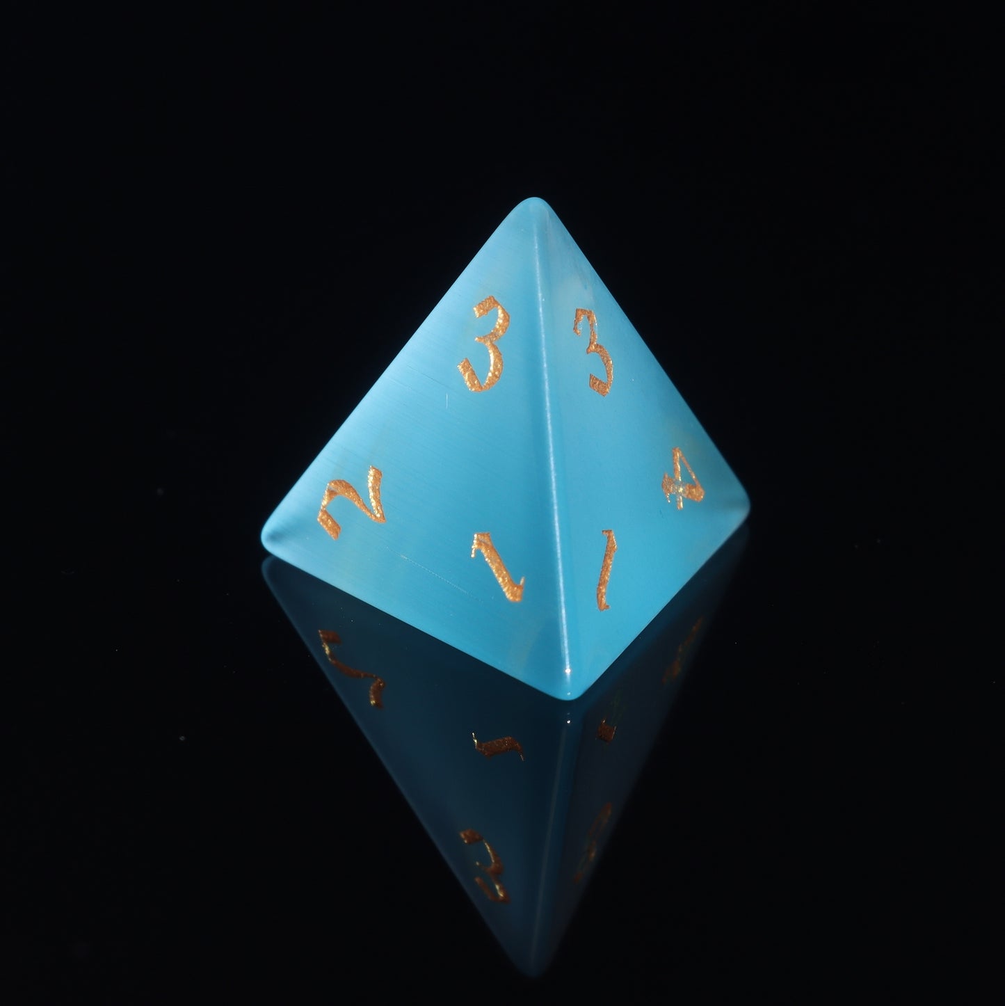 MAGISEVEN Light Blue Cats' Eye Stone DND Dice Set 7 PCS