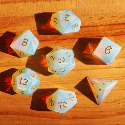 Opal Gemstone DND Dice Set from MAGISEVEN