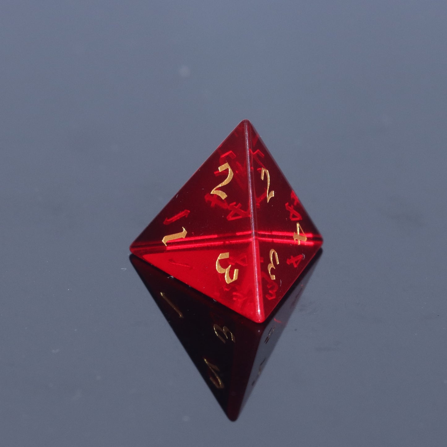 MAGISEVEN Garnet Red Glass D & D (Dungeons and Dragons) Dice Full Set