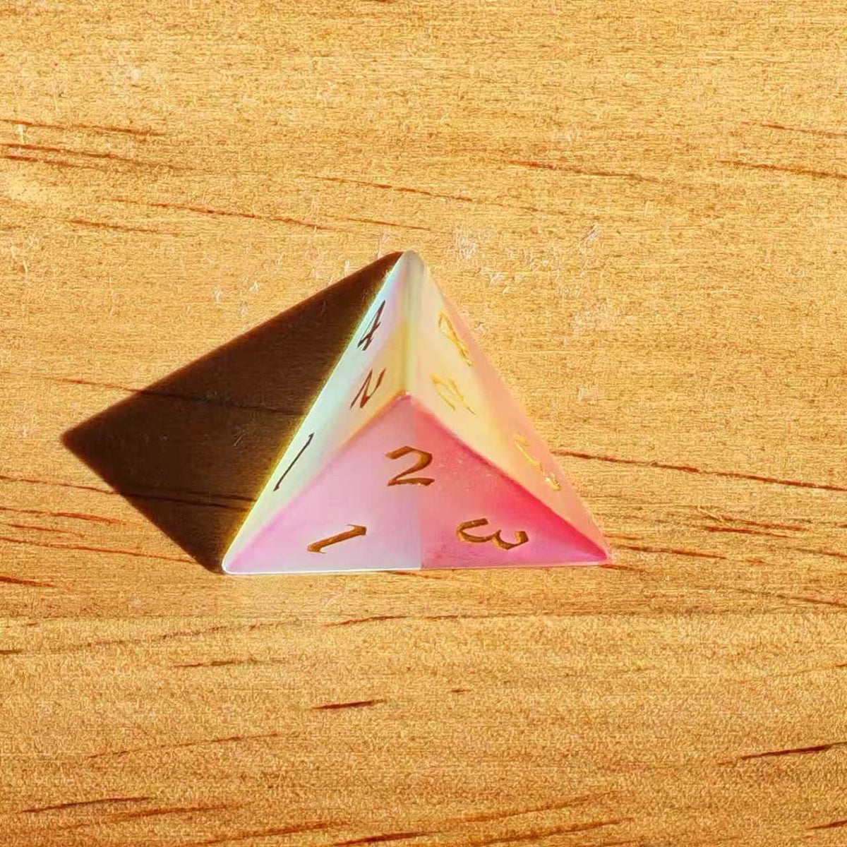 Frosted Prism Glass Dice Set from MAGISEVEN with Clear Numbers for Tabletop Games